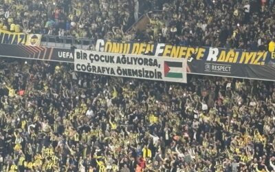 Fenerbahçe tribünlerinden Filistin’e anlamlı mesaj!
