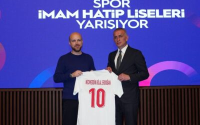 Dünya Etnospor Birliği Başkanı Bilal Erdoğan ve TFF Başkanı İbrahim Hacıosmanoğlu gençlerle buluştu